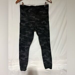 Athleta Black & Gray Camo High-Waist Leggings